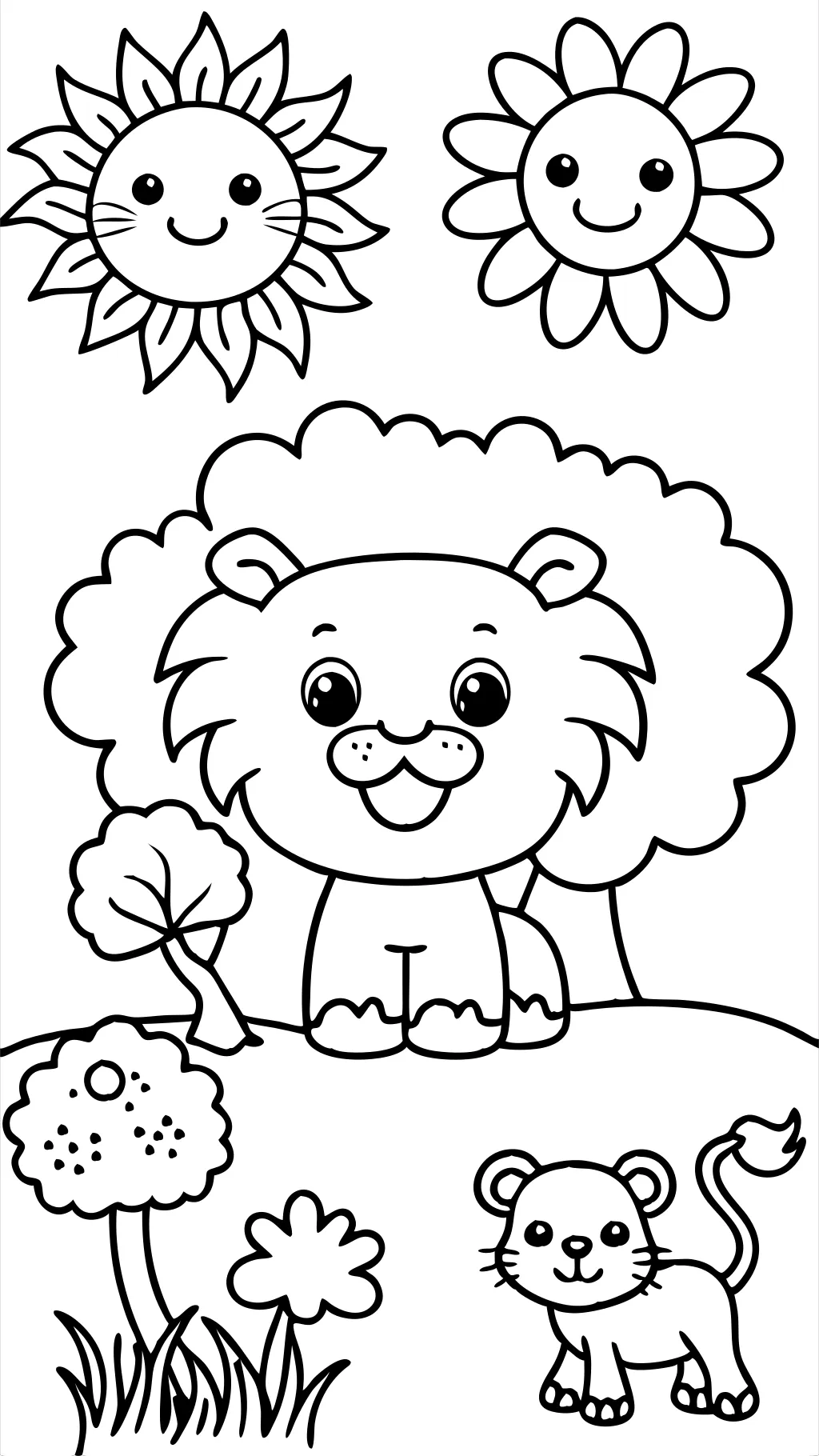 easy coloring page for kids